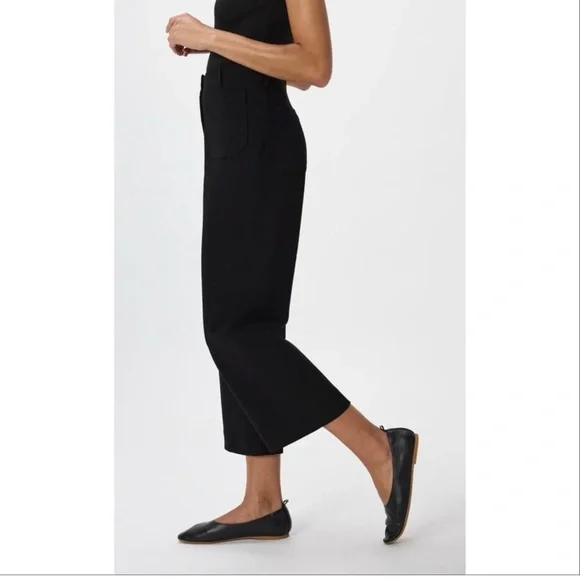 Quince Ultra-Stretch Ponte Cropped Wide Leg Pants - Picture 3 of 8